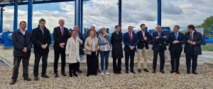 El director técnico de la CHE, Ramón Lúquez, asiste a la inauguración de la ampliación de la primera fase del Canal de Navarra